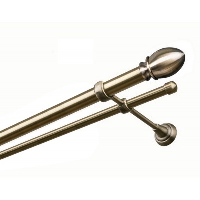 Garnýž kovová dvouřadá 25/16mm Belluno mosaz