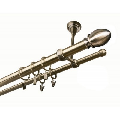 Garnýž kovová dvouřadá 25/16mm Belluno mosaz