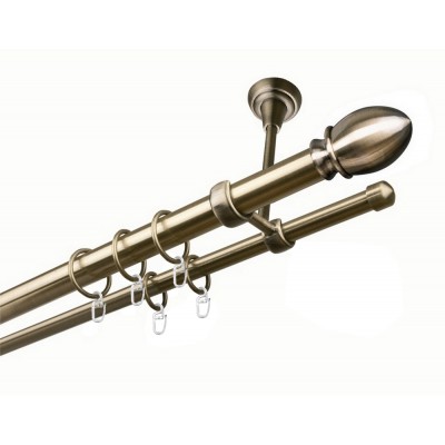 Garnýž kovová dvouřadá 25/16mm Belluno mosaz