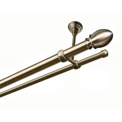 Garnýž kovová dvouřadá 25/16mm Belluno mosaz