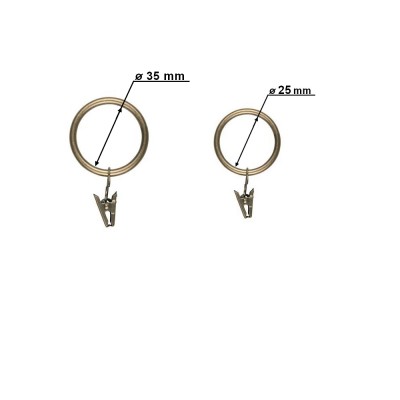 Garnýž kovová dvouřadá 25/16mm Belluno mosaz