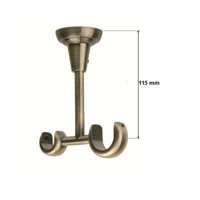 Garnýž kovová dvouřadá 25/16mm Belluno mosaz