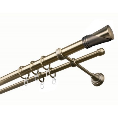 Garnýž kovová dvouřadá 25/16mm Duncan mosaz