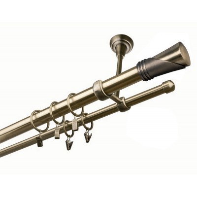 Garnýž kovová dvouřadá 25/16mm Duncan mosaz