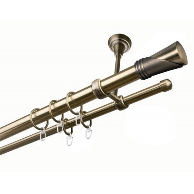 Garnýž kovová dvouřadá 25/16mm Duncan mosaz