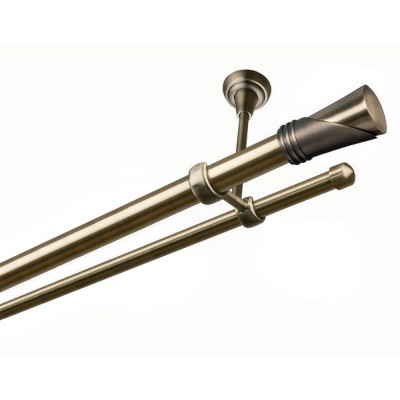 Garnýž kovová dvouřadá 25/16mm Duncan mosaz