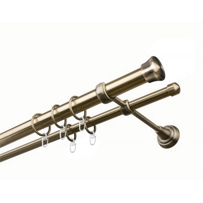 Garnýž kovová dvouřadá 25/16mm Fulda mosaz