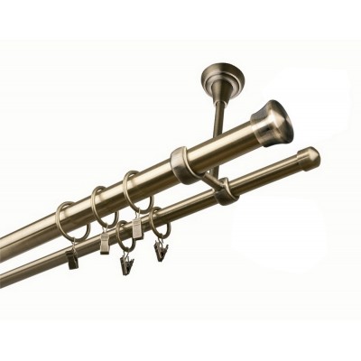 Garnýž kovová dvouřadá 25/16mm Fulda mosaz