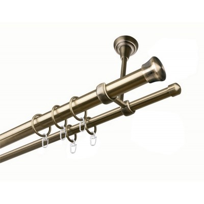 Garnýž kovová dvouřadá 25/16mm Fulda mosaz