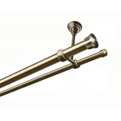 Garnýž kovová dvouřadá 25/16mm Fulda mosaz