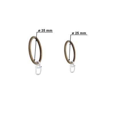 Garnýž kovová dvouřadá 25/16mm Fulda mosaz