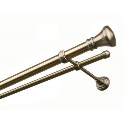 Garnýž kovová dvouřadá 25/16mm Koloseo mosaz