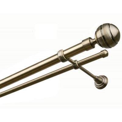 Garnýž kovová dvouřadá 25/16mm Paola mosaz