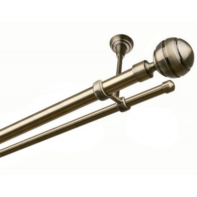 Garnýž kovová dvouřadá 25/16mm Paola mosaz