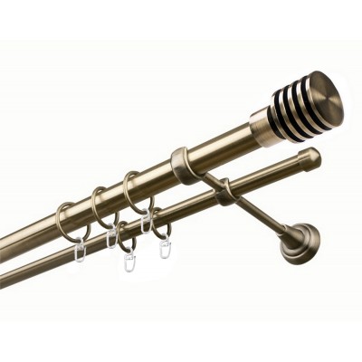 Garnýž kovová dvouřadá 25/16mm Talarki mosaz