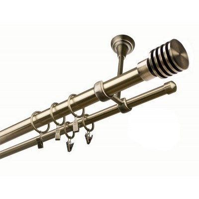 Garnýž kovová dvouřadá 25/16mm Talarki mosaz