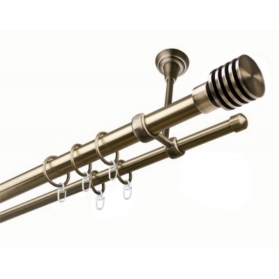 Garnýž kovová dvouřadá 25/16mm Talarki mosaz