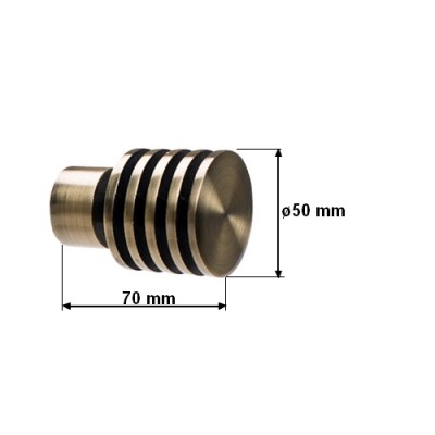 Garnýž kovová dvouřadá 25/16mm Talarki mosaz