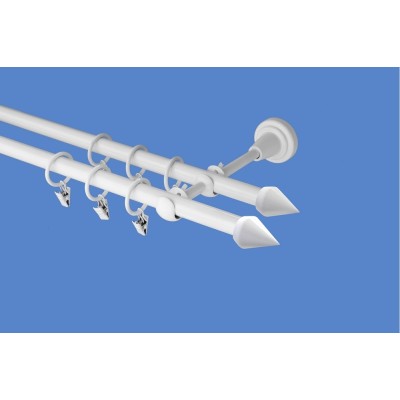 Garnýž kovová dvouřadá 16mm Hrot double bílá