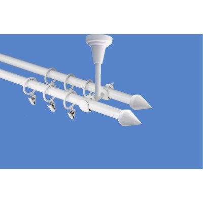 Garnýž kovová dvouřadá 16mm Hrot double bílá