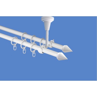 Garnýž kovová dvouřadá 16mm Hrot double bílá