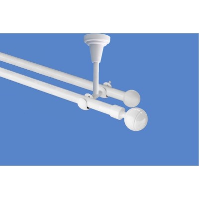 Garnýž kovová dvouřadá 16mm Paola bílá