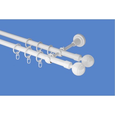 Garnýž kovová dvouřadá 16mm Paola double bílá