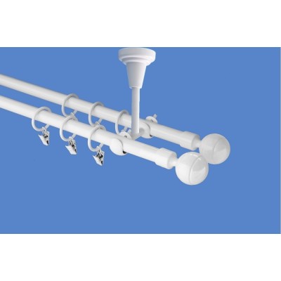 Garnýž kovová dvouřadá 16mm Paola double bílá