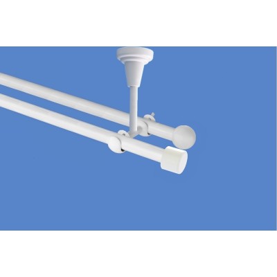 Garnýž kovová dvouřadá 16mm Pullo bílá