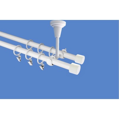 Garnýž kovová dvouřadá 16mm Pullo double bílá