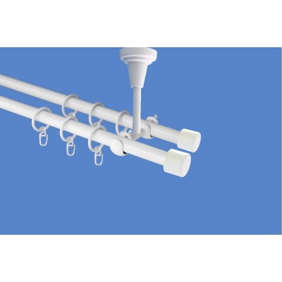 Garnýž kovová dvouřadá 16mm Pullo double bílá