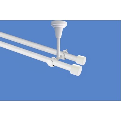 Garnýž kovová dvouřadá 16mm Pullo double bílá