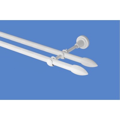 Garnýž kovová dvouřadá 16mm Špice double bílá