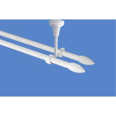 Garnýž kovová dvouřadá 16mm Špice double bílá