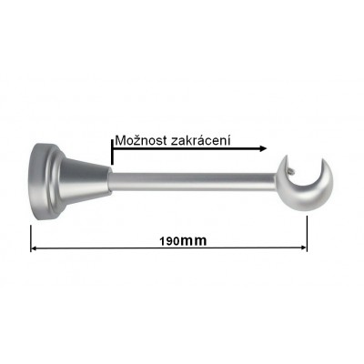 Konzole jednořadá pro tyč 16mm satina