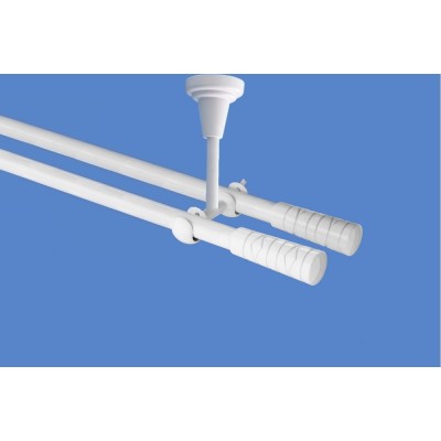 Garnýž kovová dvouřadá 16mm Torino double bílá