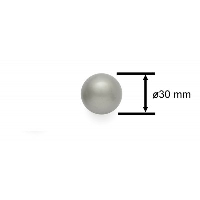 Garnýž kovová dvouřadá 16mm Koule stříbrná mat
