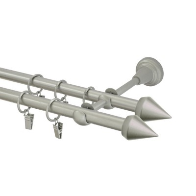 Garnýž kovová dvouřadá 16mm Hrot double stříbrná mat