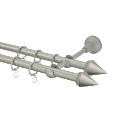 Garnýž kovová dvouřadá 16mm Hrot double stříbrná mat