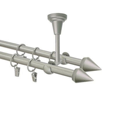 Garnýž kovová dvouřadá 16mm Hrot double stříbrná mat