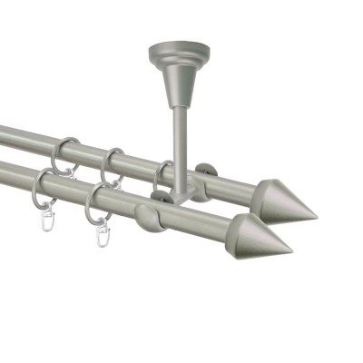 Garnýž kovová dvouřadá 16mm Hrot double stříbrná mat