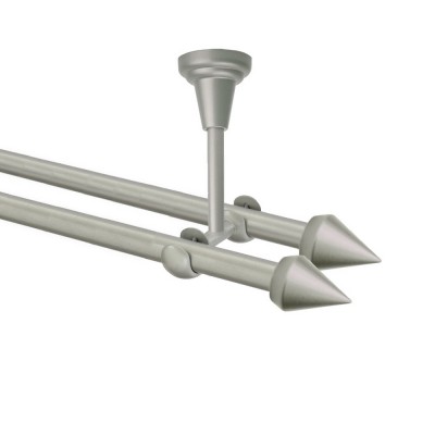 Garnýž kovová dvouřadá 16mm Hrot double stříbrná mat