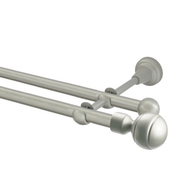 Garnýž kovová dvouřadá 16mm Paola stříbrná mat