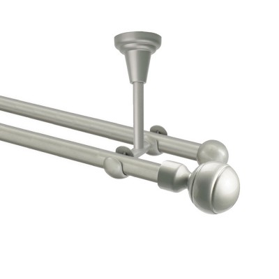 Garnýž kovová dvouřadá 16mm Paola stříbrná mat