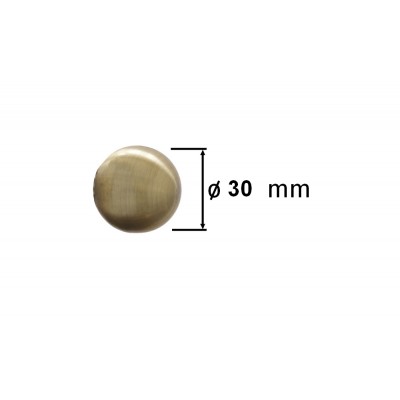 Koncovka pro tyč 19mm Koule mosaz
