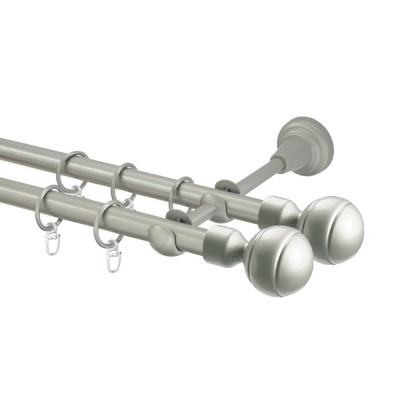 Garnýž kovová dvouřadá 16mm Paola double stříbrná mat