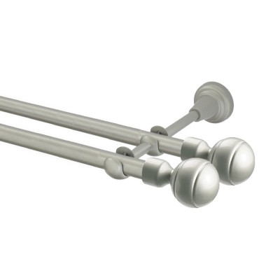 Garnýž kovová dvouřadá 16mm Paola double stříbrná mat