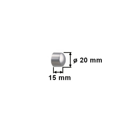 Koncovka pro tyč 16mm Plug satina