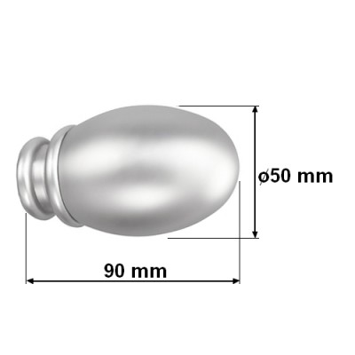 Koncovka pro tyč 25mm Belluno satina