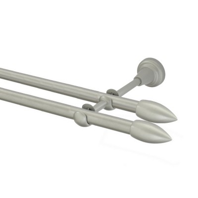 Garnýž kovová dvouřadá 16mm Špice double stříbrná mat